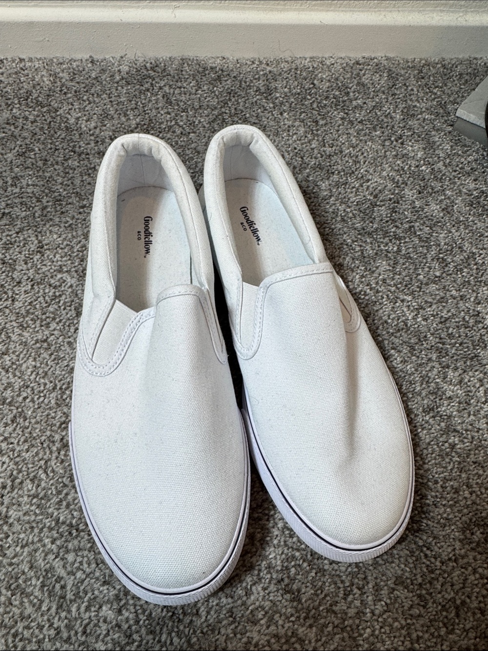 Goodfellow & Co White Canvas Slip-On Shoes